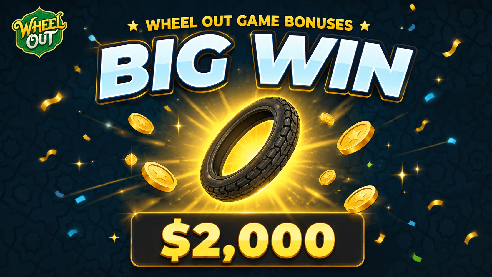 Wheel Out game big win screen in Indonesia
